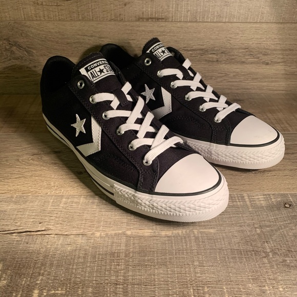 converse star player ox black white
